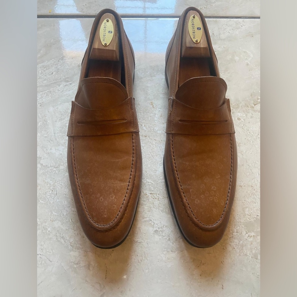 Massimo Matteo penny loafers made in Italy shoes. Leather size 10 men